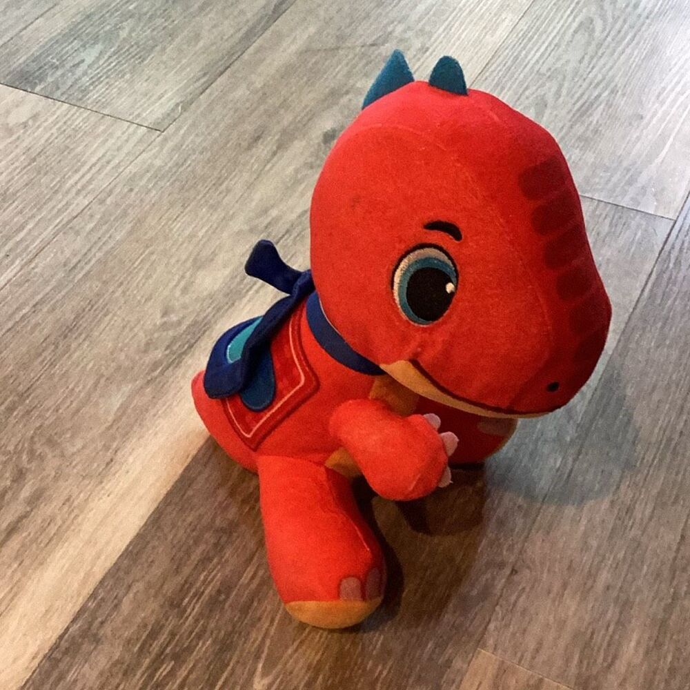 Dino Ranch Blitz 9” Plush Dinosaur Red Blue Stuffed Animal Toy Kids TV Show